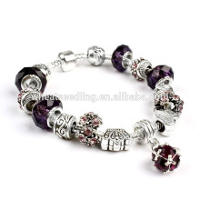 2015 new design retro ladies beads acrylic fashion charm bracelet